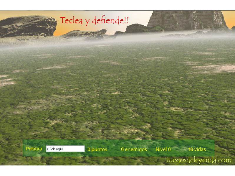 Juego: Teclea y defiende